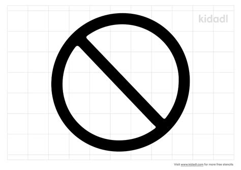 Free No Circle With Slash Stencil Stencil Printables Kidadl