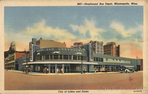 Greyhound Bus Depot Minneapolis Mn Postcard