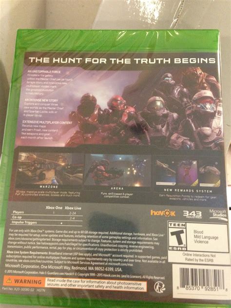 Halo 5 Guardians Box Art Leak Confirms Giant Download Size Gamezone