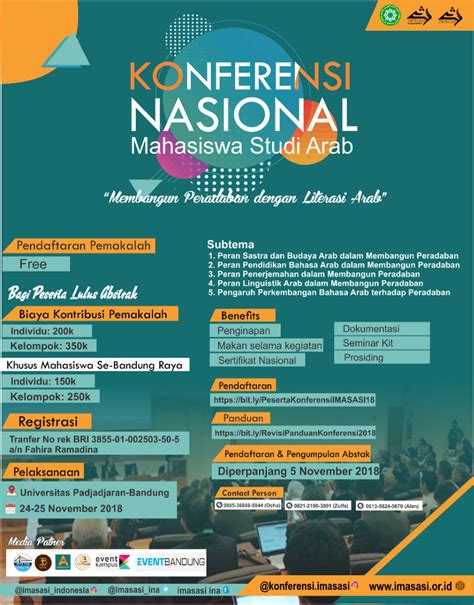 Poster Konferensi Nasional Mahasiswa Studi Arab 2018 Eventkampus Com