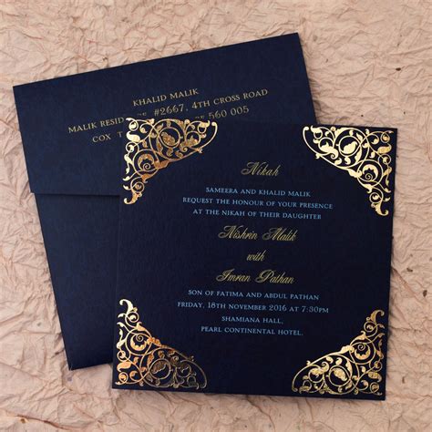 modern muslim wedding invitation card design template wedding