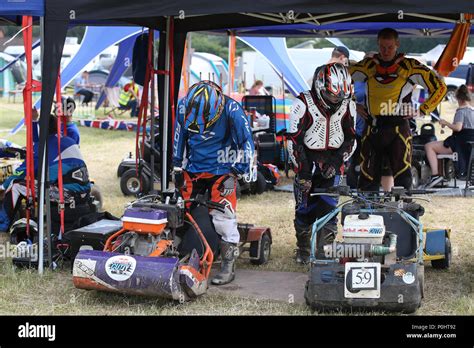 Somerset Uk 9 June 2018 Red Bull Cut It Lawn Mower Racing Event In