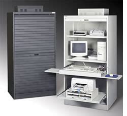 With a modest $80 price tag, the 275r is a good case for beginners and. Locking Computer PC Storage Cabinet All Steel Tambour Door ...