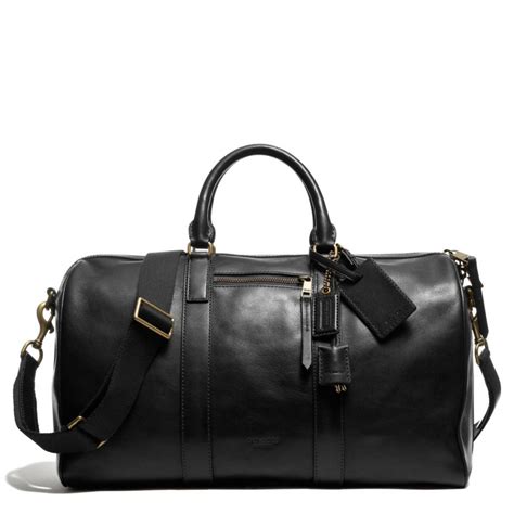 Womens Black Leather Duffle Bags Iucn Water