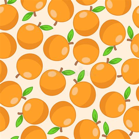 Fresh Oranges Seamless Pattern Stock Vector Illustration Of Bright