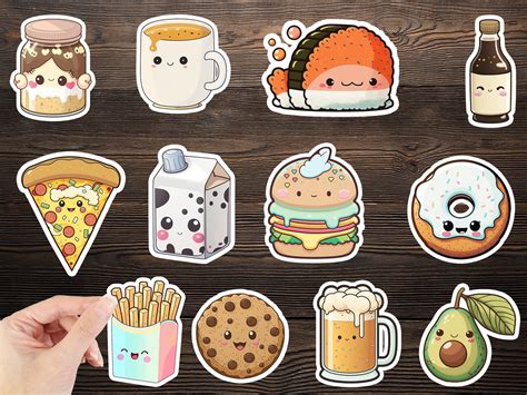 Cute Food Stickers Food Clipart Food Illustration High Etsy Australia