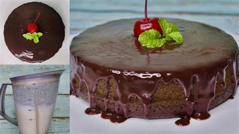 Sponge Chocolate Cake In Blender Chocolate Cake Without Oven YouTube