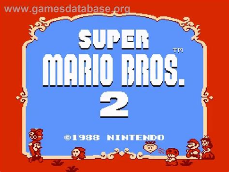 Super Mario Bros 2 Nintendo Nes Games Database