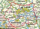 Map of West Yorkshire County, UK - Free Printable Maps