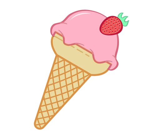 Ice Cream Illustration Cute Colorful Ice Cream Cartoon Illustration