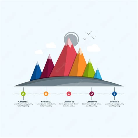Premium Vector Mountain Vector Infographic Design