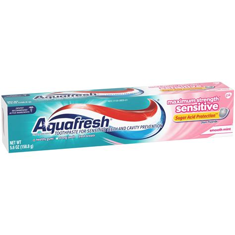 Aquafresh Maximum Strength Sensitive Smooth Mint Toothpaste 56 Oz