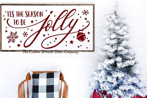24x 12 Tis The Season To Be Jolly Holiday Sign Tis The Season To Be