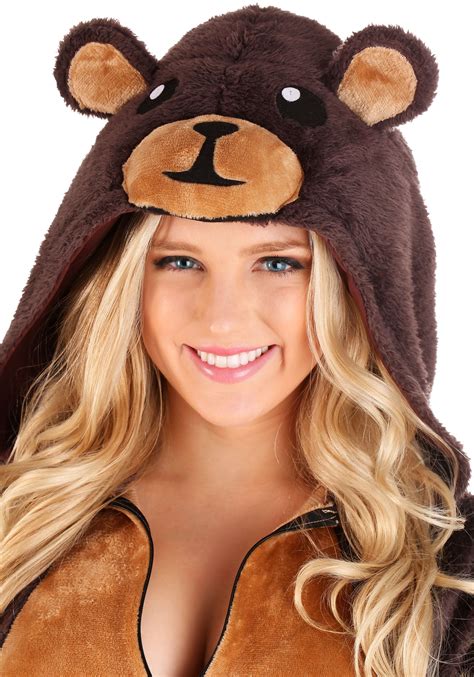 Adult Onesie Costume Brown Bear