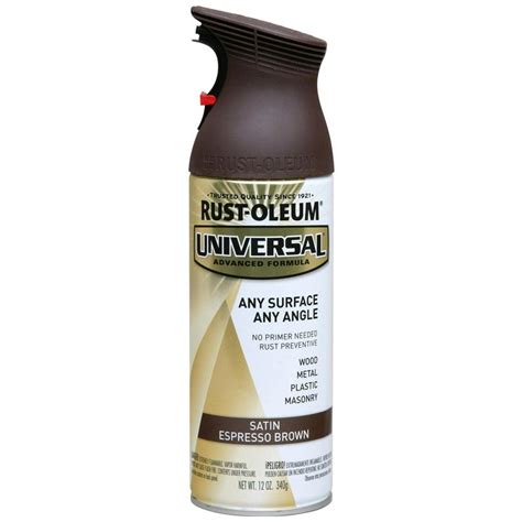 Free delivery with $45 order. Rust-Oleum Universal 12 oz. All Surface Satin Espresso ...