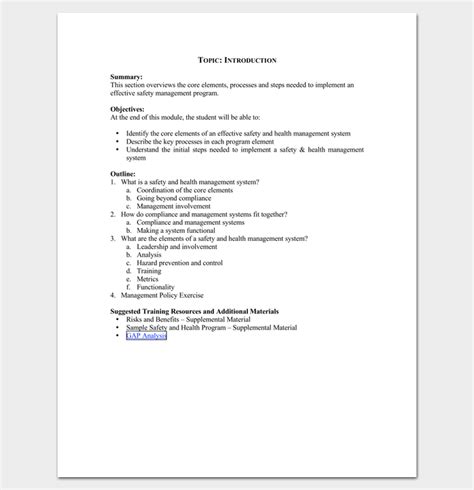 Instead of writing being a laborious chore, using this tool allows students to make. Training Program Outline Template - 19+ For Word & PDF ...