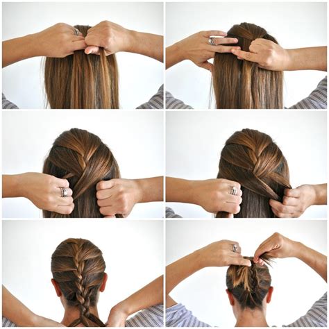 Although its intricate weave may appear complicated, creating your own french braid is a simple process. Image result for how to do a french braid | Braiding your own hair, Medium length hair styles ...