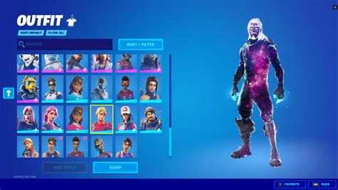 Fortnite Galaxy Skin Account Also Has Battle Pass From Chapter 1 Season