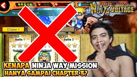 penjelasan ninja way mission and kenapa cuma bisa di chapter 3 saja naruto x boruto ninja