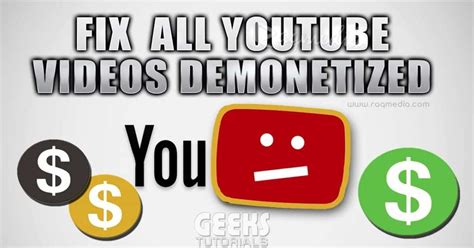 How To Fix Youtube Videos Demonetized Youtube Videos Youtube Videos