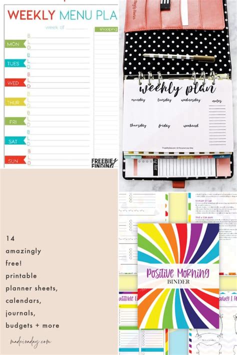 14 Free Printable Planner Sheets Sets Made In A Day
