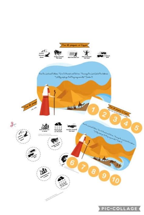 The 10 Plagues Of Egypt Moses Activity Sheet Cut Out In Order Printable