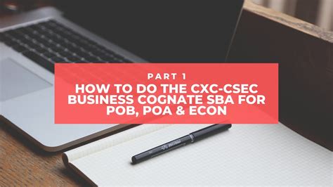 Cxc Csec Business Cognate Sba Pob Poa And Econ Part 1 Youtube