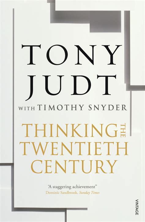 Thinking the Twentieth Century by Tony Judt - Penguin Books Australia
