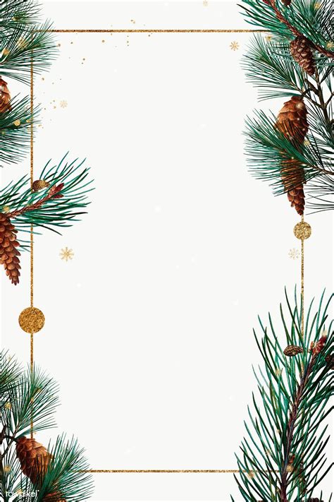 Golden Rectangle Christmas Frame Design Premium Image By