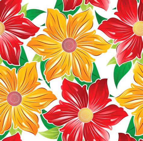 High quality spren gifts and merchandise. Vector set of spring flowers pattern Free vector in ...