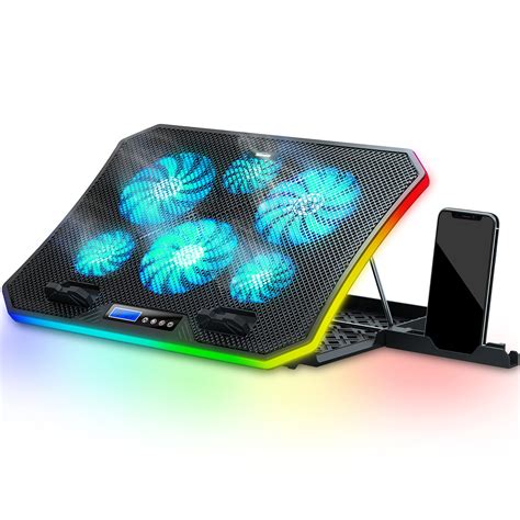 Topmate C12 Laptop Cooling Pad Rgb Gaming Notebook Cooler For Desk And