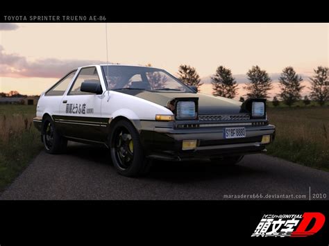 1:32 initial d toyota trueno ae86 alloy diecast car model, sports car toys for kids and adults ,pull back vehicles toy cars (black hood+white). Toyota Sprinter Trueno AE-86 by marauderx666 on DeviantArt