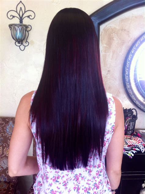 Deep Cherry Brown W A Lil Violet Long Hair Styles Hair Styles Fall
