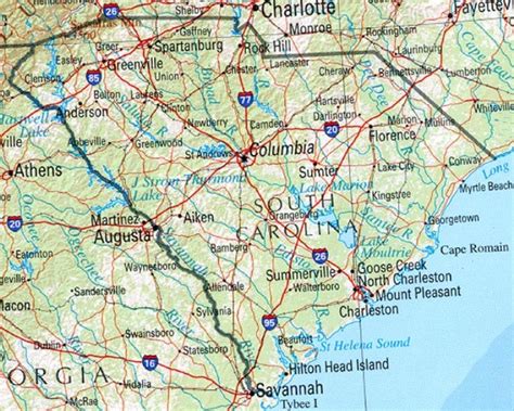 South Carolina Reference Map