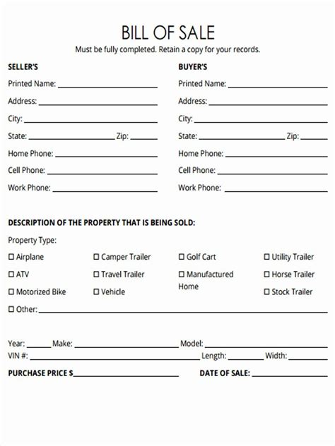 Horse Bill Of Sale Forms Awesome Free 5 Horse Bill Of Sale Forms In