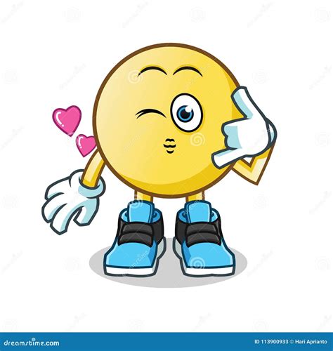 Emoticon Call Me Mascot Vector Cartoon Illustration Stock Illustration