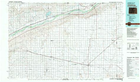 Julesburg Topographical Map 1100000 Colorado Usa