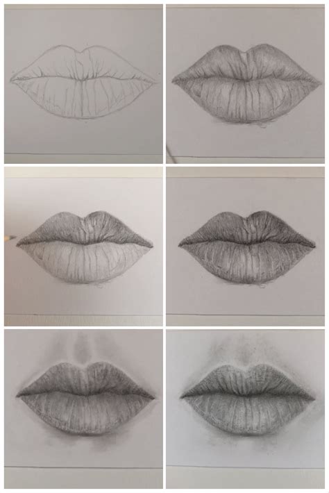 Realistic Lips Drawing Step By Step Edmundo Woodworth