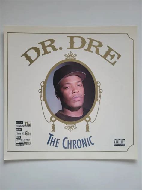 Vtg 1992 Dr Dre The Chronic Poster Flat Hip Hop Rap Album Death Row