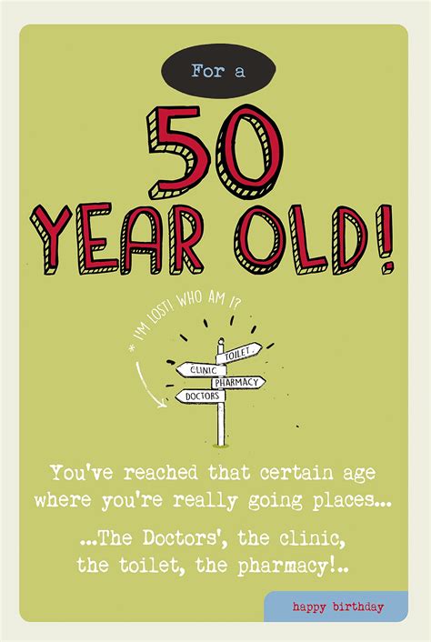 Buy 50th Birthday Card Humorous 50th Birthday Card Going Places 50th