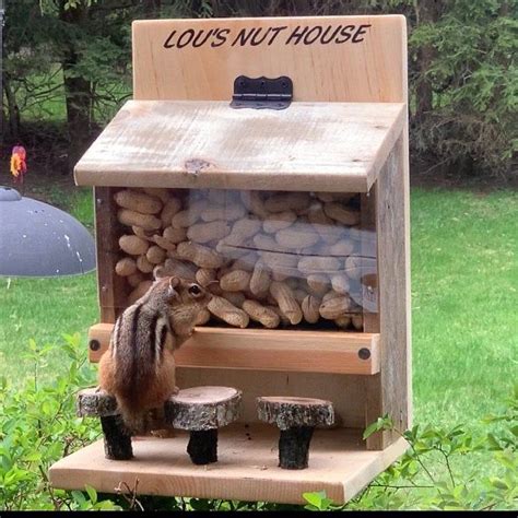 Nuthouse 2 Etsy Squirrel Feeder Diy Bird Feeder Plans Bird Feeder