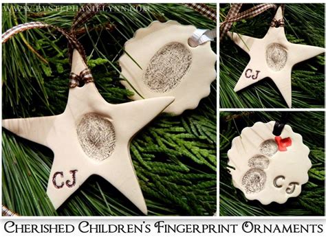 Diy Kids Fingerprint Ornaments Fingerprints Ornaments Clay