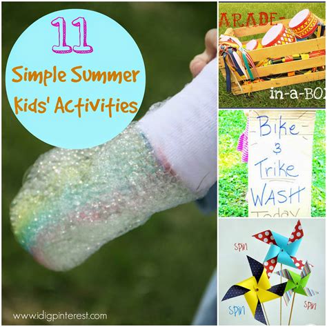 11 Simple Summer Activities For Kids Summer Camp Link Party Features