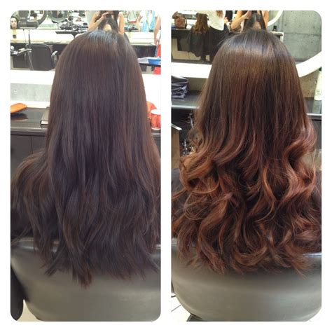 Ombre Asian Hair Before And After Loose Curly Hair Twisted Hair
