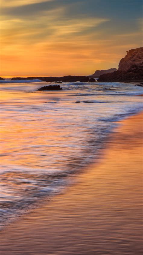 The Ocean Of California At Sunset Wallpaper Backiee