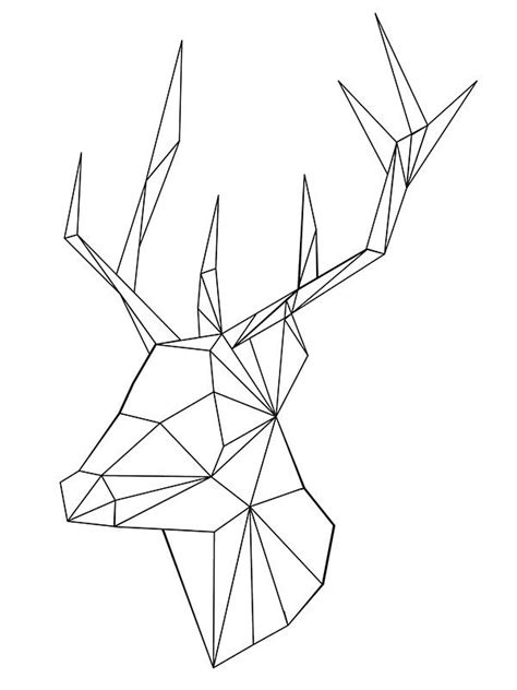 Geometric Deer By Onealice Geometric Deer Geometric Drawing Geometric