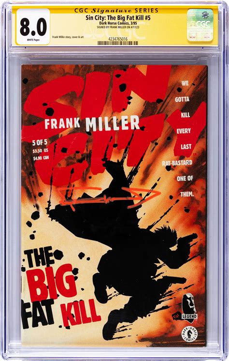 Frank Miller Sin City The Big Fat Kill 5 Signature Series Asta Fumetti I Maestri Dell