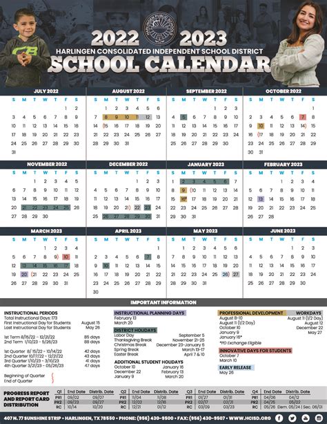 2022 2023 Hcisd School Calendar For Parents Dr Abraham P Cano