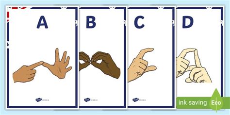 Auslan Abc Fingerspelling Display Posters Twinkl Twinkl