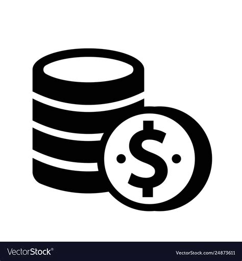 Coins Icon Royalty Free Vector Image Vectorstock